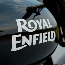 로얄엔필드 로고스티커 오토바이 데칼, 60x30mm, 검정