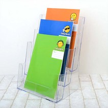 A4 아크릴 쇼케이스 3단 전단지 쇼케이스 쇼룸 카탈로그 꽂이 리플렛거치대 센터 게시판 인포메이션 안내판 보드
