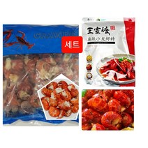 [신중국식품] 룽샤웨이(냉동자숙민물가재)500g + 왕가도룽샤전용소스180g 세트 마라룽샤, 500g