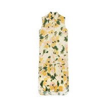 DRIES VAN NOTEN 드리스반노튼 여성 플로럴 맥시 셔츠 원피스 - 라이트 옐로우