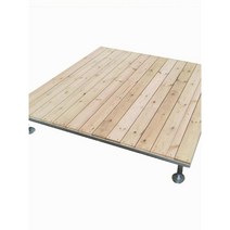 야외 캠핑 데크 바닥 테라스 방부제 나무 플랫폼 모듈 목재 패널 원목, 기본