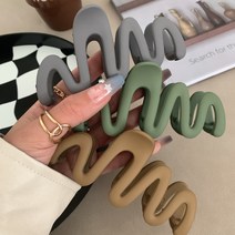 이부자상회 물결모양 무광 헤어집게핀 10-11cm