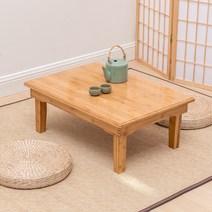 접이식 집들이상 손님상 손님초대상 잔치상 대나무 원목 밥상 차상 다과상 좌식 책상, 접이식테이블 길이 80x폭 80x높이 27