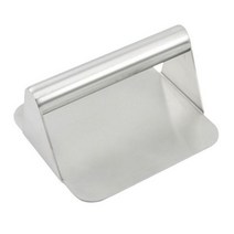 스테인레스 스틸 버거 프레스 스매쉬 버거 프레스 스테인레스 스틸 핸들 플랫 탑 그릴 요리 스매쉬 고기 프레스 철판 키트, 1, 하나