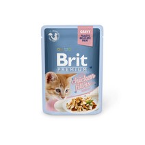 브릿 프리미엄 캣 주식파우치 그레이비 키튼 치킨 85gx24개/고양이파우치, 85g