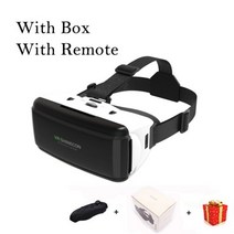 VR Shinecon Casque 헬멧 3D 안경 가상 현실 강화 아이폰 안드로이드 스마트폰 고글 모바일 비어 게임 iPhone Android Smartphone, With Box With Remote