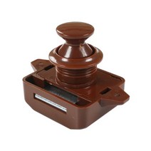 캠핑카 카라반 RV 부품 용품 직경 26mm caravan car push lock rv camper boat 서랍 래치 버튼 잠금 가구 하드웨어, 갈색