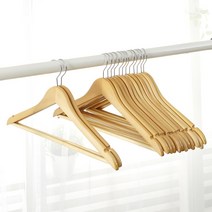 할메이드 프리미엄 고급 우드 나무 니트 정장 코트 원목 치마 바지걸이 30P, 원목옷걸이 30P