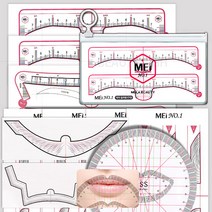 뷰티하이 MEI 디자인 눈썹스티커자(종택-입술/헤어라인/반영구재료/눈썹), 13_PBS (A)디자인스티커 혼합(100매)