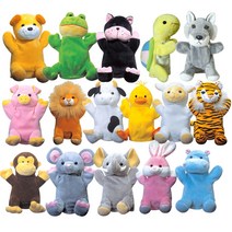 [동화오피스] 청양 보들이 손인형 낱개 / 동물 역할놀이 인형극, 하마