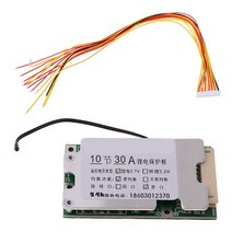 18650 리튬 배터리 보호 보드 10S 36V 30A BMS PCB 보드 균형, 1개