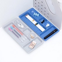 회의용펜슬트레이 사무실펜접시 볼펜정리함, 색상/사이즈, 중-그레이