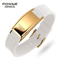 Power Ionics 항피로 실리콘 티타늄 이온 밸런스 전기석 게르마늄 매력 팔찌 팔찌 팔찌 무료 레터링
