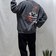 드래그 / 비니 불독 남자 가을 오버핏 합포 맨투맨 티셔츠