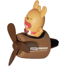 곰돌이 브라우니 차량용 방향제 선풍기 자동차 악세사리 인테리어 장식, (카카오 프로도(갈색)