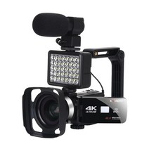 캠코더 4k 라이브 스트림 렌즈 후드 와이파이 야간 투시경 vlogging 사진, 4K 카메라, 32G SD 카드