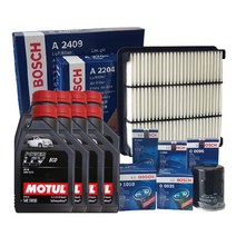 뉴 투싼 ix 2.0 디젤 모튤 합성유 엔진오일 5W30(8L)+보쉬 오일필터(O0096)+에어필터(A2412)세트