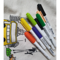 반팔티 옷 에코백 신발 스니커즈 슬립온 운동화 리폼 커스텀펜 패브랙펜슬 색상선택, 블랙