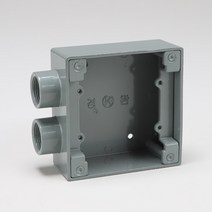 주물 사각 2개용 승압 콘센트 박스 16mm 2방출 한방향 경완