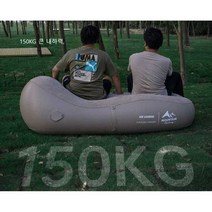 캠핑용 에어 매트리스 공기 매트 초 침대 경량 베드, 에어매트리스(카키색상)+수동에어펌프