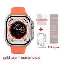 스마트워치 849mm 420*485 NFC 리로지오 intente PK ZD8, Orange-pink-Nylon_49mm