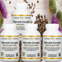 밀크씨슬 실리마린 커큐민 생강 바이오페린 아티초크 민들레 흑후추 켈리포니아 베지캡슐, 120정, 4개