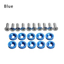 9부품 듀얼 트론 123 용 울트라 제로 자동차 장식 나사 와셔 스쿠터 패스너 핸들 바, 06 Blue