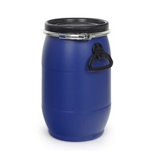 PE 플라스틱 오픈 드럼통 발효용기 화학통 원통 젓갈통 새우젓통 공드럼, 선택3 손잡이 드럼 60L, 1개