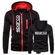sparco 프린트 까마귀 남성 지퍼 스포츠웨어 멀티 지퍼 슬림 핏 재킷 긴 소매 캐주얼 스웨트 셔츠