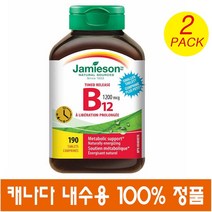 (캐나다직송) 자미에슨 비타민 Jamieson Vitamin B12 1200mcg 190정 2병, 2개