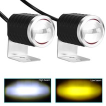 신제품 미니 빔 프로젝터 고성능 AS 유니버설 오토바이 Led 미니 스포트 라이트 오토바이 미니 프로젝터 렌즈 자동차 ATV 안개 빛 12V 24V 보조 스포트 라이트 스쿠터 램프, 02 2PCS