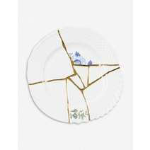 SELETTI 셀레티 Kintsugi N3 포세린과 24캐럿 골드 디너 플레이트 27cm