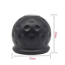 가로바 50mm 블랙 토우 바 볼 커버 후드 트레일러 캡 고무 히치 보호 자동차 액세서리 범용, 한개옵션0