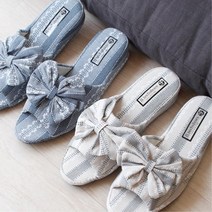 예쁜 리본 굽있는 사무실 슬리퍼 가족실내화 신혼부부 룸슈즈 가정용실 룸 주방 이쁜