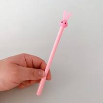 깜찍한 새해 어린이집 선물 핑크 토끼 볼펜 0.5mm, 단품, 단품