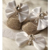 유아용품 어린이용 홀더 장난감 Dollbling 에메랄드 크라운 Baby Cirb Shoes 녹색 활 머리띠 세트 Bling Bebe 이름 발레 100 일 발레리나 공주 소녀 Fi, [02] 7-12 달, [21] A20