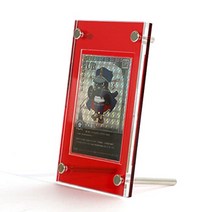 Shield PRO 트레이딩 카드 디스플레이 케이스 10색 투명 프레임, 빨간색