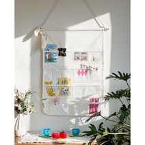 로즈소녀하우스 머리핀정리함 투명월포켓 벽걸이 수납포켓 걸이형수납함 아이방 주방 현관 걸이형포켓정리함, 월포켓 수납포켓