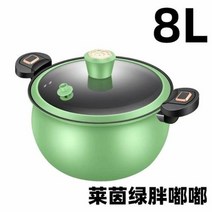 압력 밥 솥 새로운 가정용 저압 냄비 대용량 호박 냄비 열 조리기 의료 돌 수프 붙지 않는 팬, 02 Rhine green gas 8L, Rhine green gas 8L