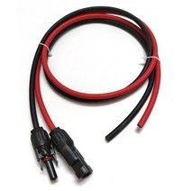 642.51.5mm2 10121416awg 태양 전지 패널 연장 케이블 검정 및 빨강 구리 와이어(태양광 30a dc 커넥터 포함), 빨간색과 검은색 쌍, 10awg - 6mm2, 3m
