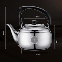 중탕기 죽 홍삼제조기 1l1.5l2l 주전자 스테인레스 스틸 커피 차 주전자 주입기 차, a-실버
