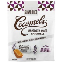 코코멜스 코코넛 밀크 카라멜 슈가 프리 오리지널 사탕 78g Cocomels Coconut Milk Caramels Sugar Free Original