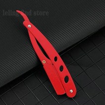 전기면도기 전동면도기 남성 1p 다채로운 전문 수동 스트레이트 에지 스테인레스 스틸, 빨간색