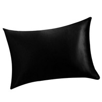 솔리드 컬러 인조 실크 베갯잇 쿠션 커버 표준 26