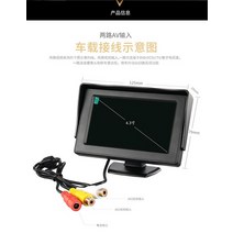 체리 HDMI 고화질 7인치 모니터 IPS 패널 디스플레이, 블랙 4.3인치 모니터 싱글 AV