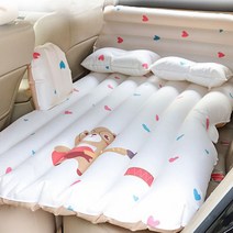 [차랑] 현대 자동차 SUV 전용 에어매트 차박매트 캠핑용품 투싼 NX4 팰리세이드 스타렉스 싼타페 투싼, 04- 뒷자석 캐릭터 에어매트, 하트