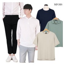 [엠포르스] 캐주얼 여름코디룩 남자7부 반팔티셔츠 슬랙스 스판면바지 청바지 밴딩팬츠 (ML