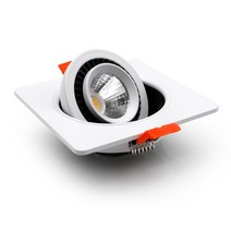 인테리어 천장 거실 벽 간접 매립형 조명 LED COB Recessed Downlight Square 360 각도 Rotatable 14W 20W 30W 천장 스포트 주방 조명 TV 배경 침실 AC 220V, 10 18W Dimmable, 01 A