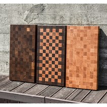 제이에스다이닝 엔드그레인 나무 원목 체스 도마 4종, 추가O, 블랙체리