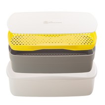 콩콩 도시락 전자렌지 용기 파스타 찜기, 화이트, 1개